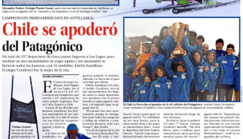 Excelente publicacin en El Mercurio del Campeonato Patagnico donde nuestro Club se luci!!!